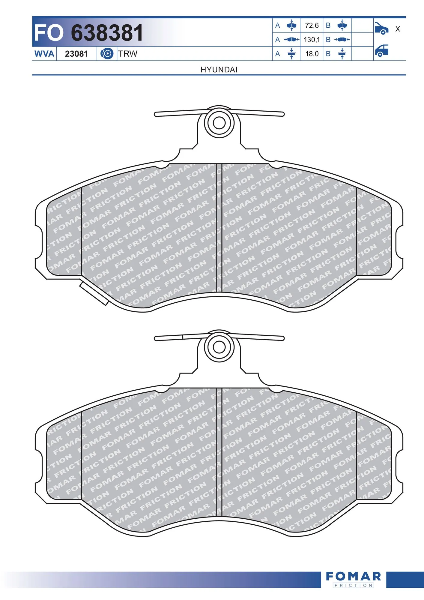 Brake Pad Set, disc brake